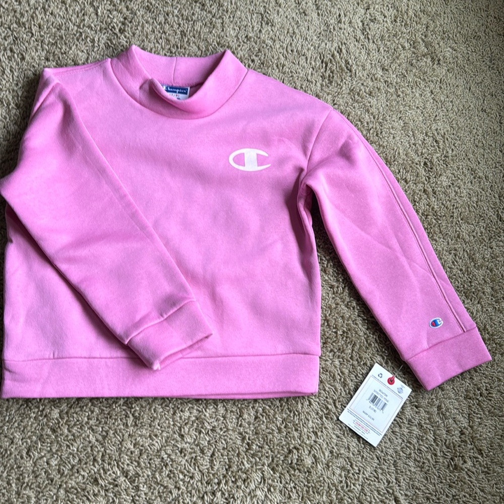 New Pink Champion Sweater Sweatshirt Size 7 8